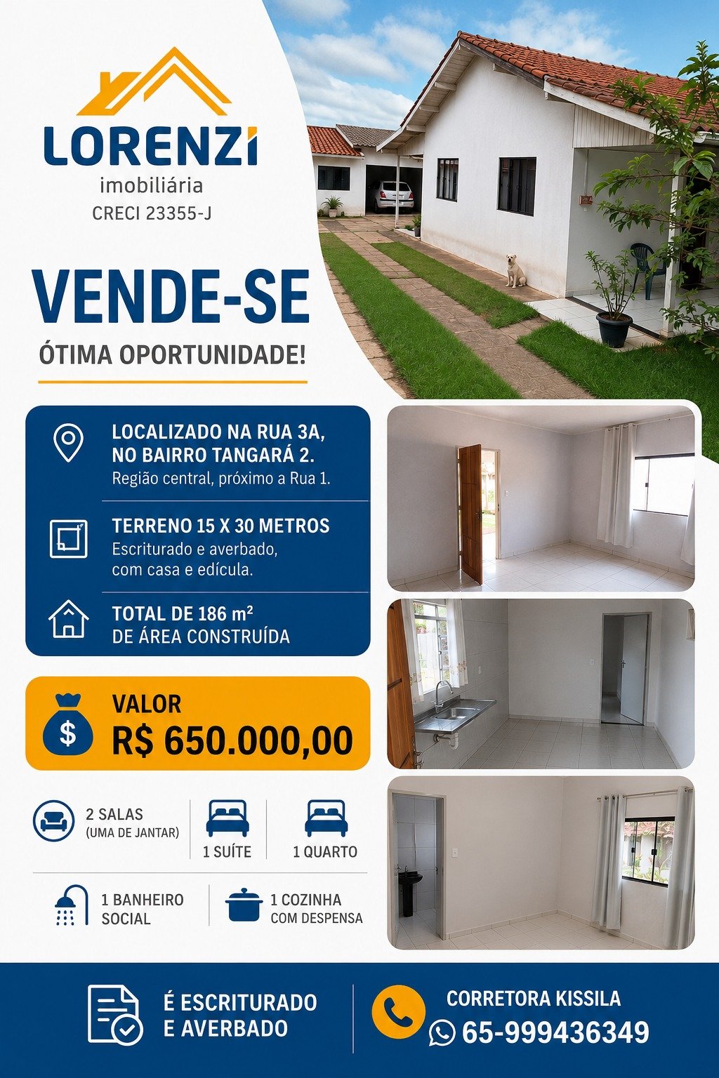 Casa do jardim Califórnia com opção de investimento juntamente com a moradia.