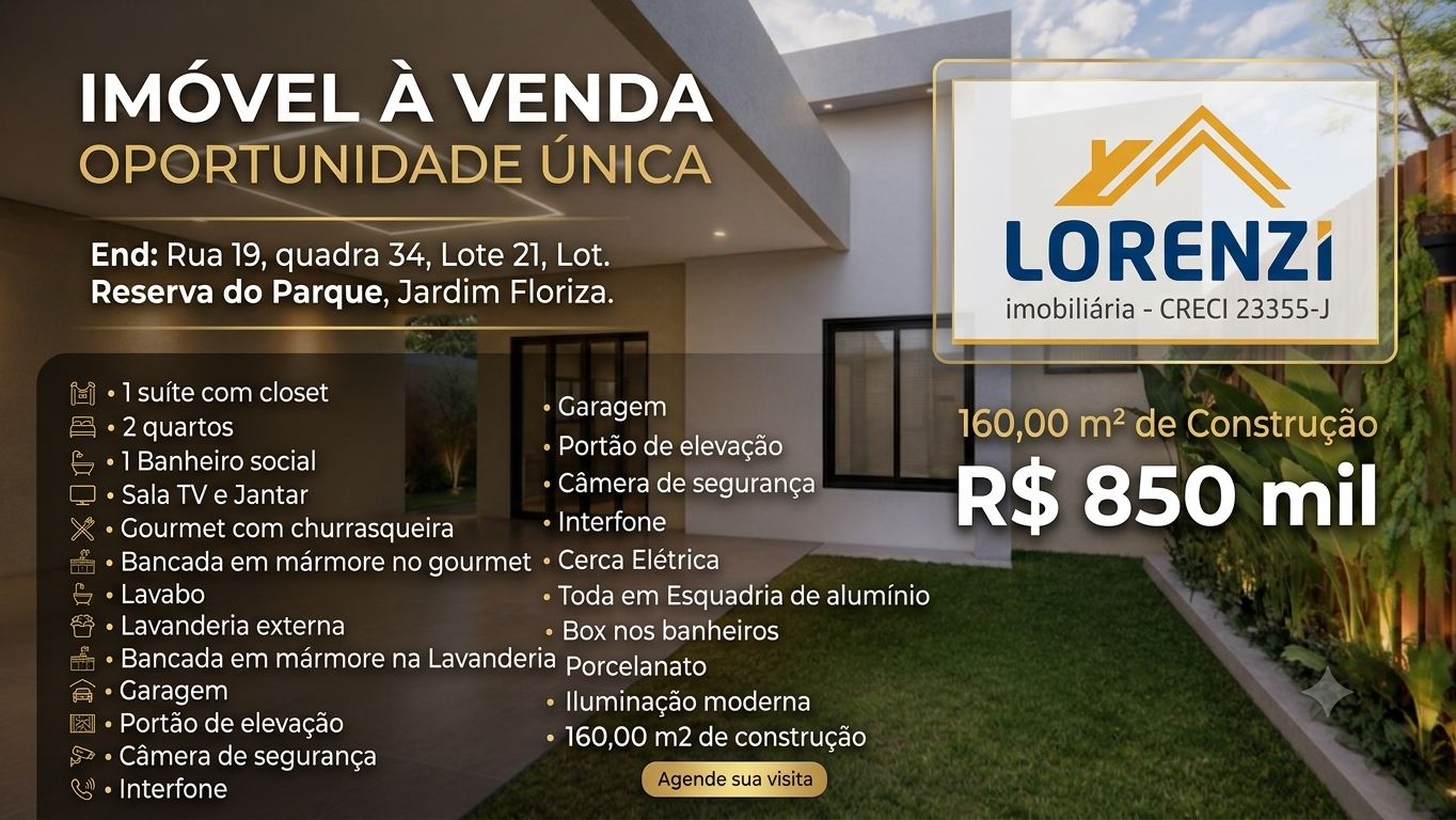Casa em andamento no jardim Floriza, na Reserva do parque, tá esperando oque pra adquirir o seu futuro.!?